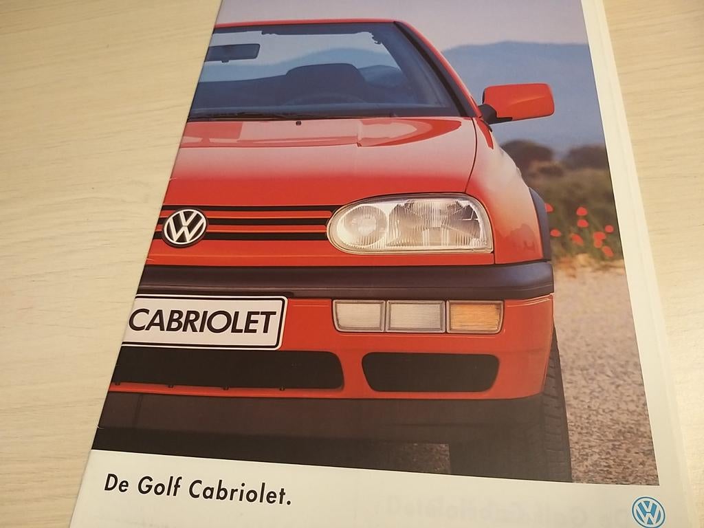 Als nieuw Volkswagen Golf 3 cabriolet folder met bijlage, Ophalen of Verzenden, Zo goed als nieuw, Volkswagen