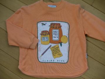CLAIRE sweater oranje maat 116 beschikbaar voor biedingen