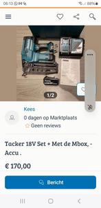 Tacker 18v set, Ophalen of Verzenden