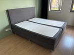 Grijs boxspring bed 180x200, Ophalen, Gebruikt, Tweepersoons, 180 cm