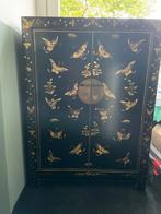 Prachtige Chinese kast met vlinders, Antiek en Kunst, Ophalen