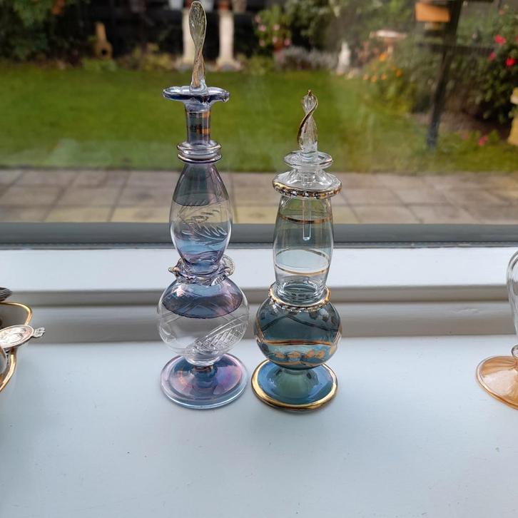 Vintage Parfumflesjes, Antiek en Kunst, Antiek | Glas en Kristal, Ophalen of Verzenden