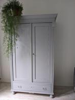 Grenen linnenkast, Ophalen, Gebruikt, 100 tot 150 cm, Met lade(s)
