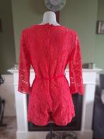 Rinascimento rode kanten jumpsuit L gratis verz, Verzenden, Zo goed als nieuw, Rood, Rinascimento