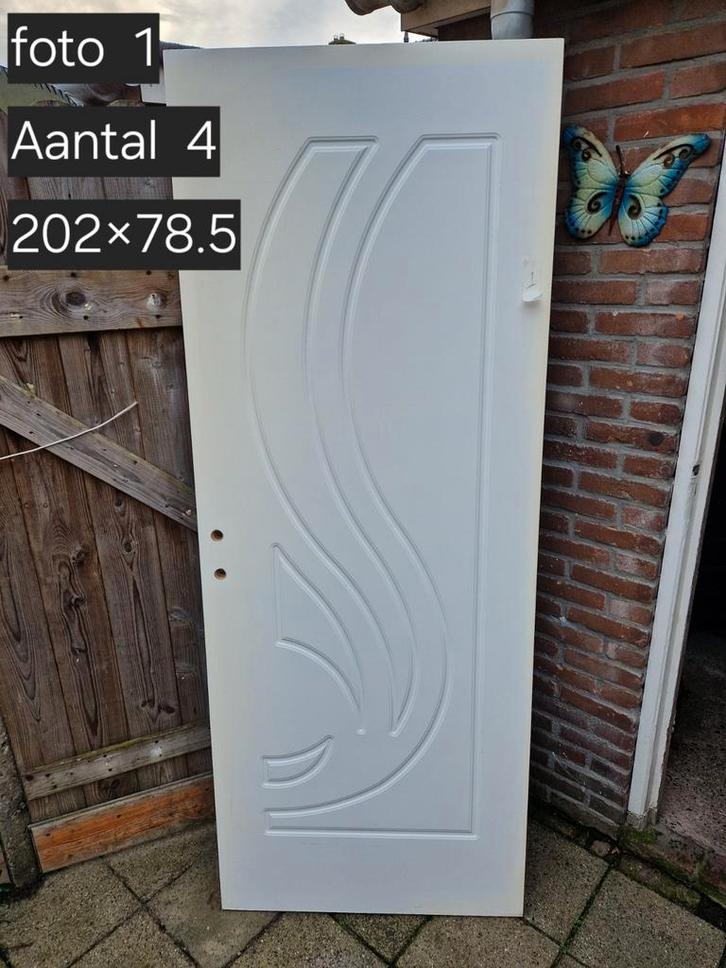 Houten Deuren   Binnen en buiten, Doe-het-zelf en Verbouw, Deuren en Horren, Gebruikt, Binnendeur, 200 tot 215 cm, 80 tot 100 cm