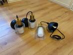 3x IKEA Molnart LED lampen + Skaftet pendels, Ophalen, Zo goed als nieuw, Glas, Minder dan 50 cm