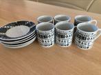 Koffie servies, nieuw, espresso, 6 kopjes en schotels, Ophalen of Verzenden, Nieuw, Overige stijlen, Kop(pen) en/of Schotel(s)