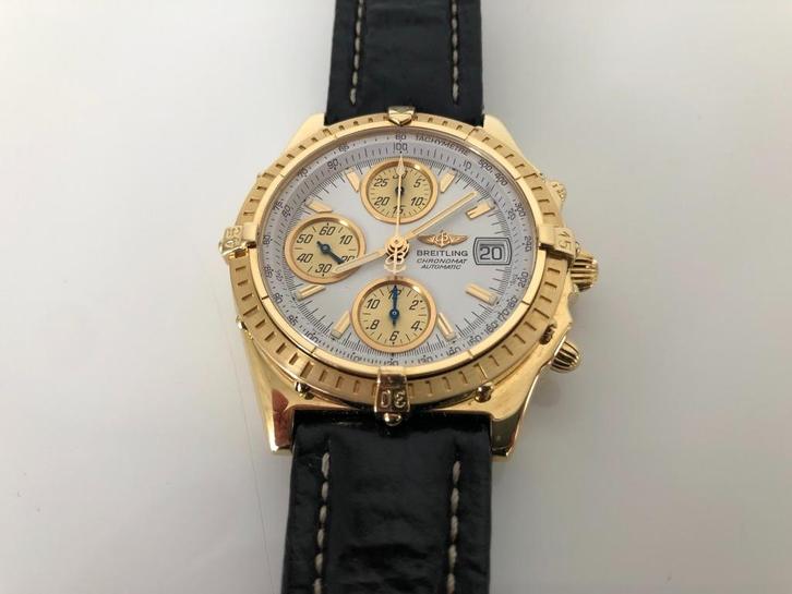 Breitling 18K Gold Chronomat K13050.1 | 40,5mm | Full Set!!!, Sieraden, Tassen en Uiterlijk, Horloges | Heren, Zo goed als nieuw