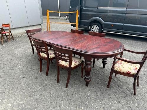 Ovale stamtafel 240/190x110 eettafel tafel klassiek vintage, Huis en Inrichting, Tafels | Eettafels, Gebruikt, 100 tot 150 cm