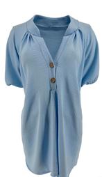 Gaaf nieuw shirt blousje blouse maat 44/46 licht blauw, Nieuw, Blauw, Ophalen of Verzenden, Maat 46/48 (XL) of groter