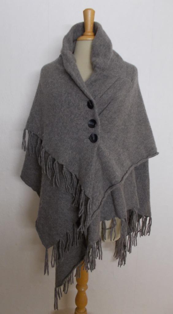 80% lamswollen aparte mooie bruine poncho/trui! L, Kleding | Dames, Truien en Vesten, Zo goed als nieuw, Maat 42/44 (L), Bruin