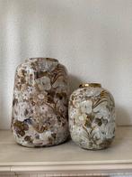 Metalen siervazen groen/goud/beige, Ophalen, Overige materialen, Overige kleuren, Nieuw