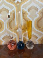 3 kleine vintage vaasjes, Overige kleuren, Ophalen of Verzenden, Minder dan 50 cm, Glas