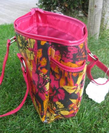 Rood-gele-oranje tas, roze, Nieuw, vrolijk, Villa Happ  beschikbaar voor biedingen