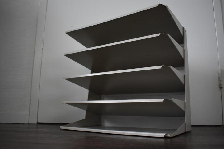 Bureau organizer - archiefbak - sorteerrek metaal grijs, Diversen, Bureau-accessoires, Gebruikt, Ophalen