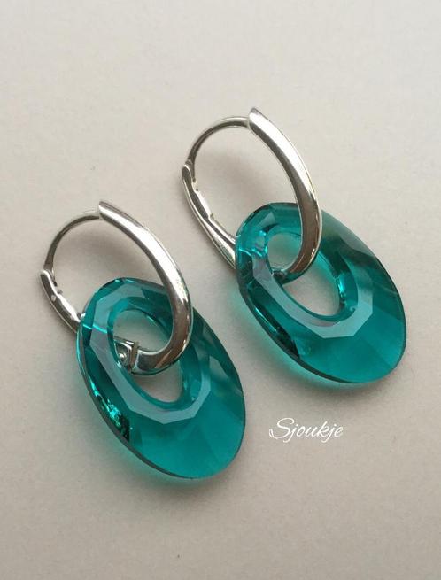 Oorbellen creolen Swarovski kristal NIEUW goud zilver parel, Sieraden, Tassen en Uiterlijk, Oorbellen, Nieuw, Goud, Verzenden