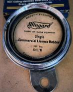Oldtimer chromen/rvs belastingschijf-/kentekenplaathouder., ., Nieuw, Ophalen of Verzenden, .