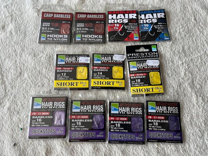 adv 67 / NIEUW mixset 11 onderlijnboekjes PRESTON, Watersport en Boten, Hengelsport | Algemeen, Nieuw, Haak, Ophalen of Verzenden