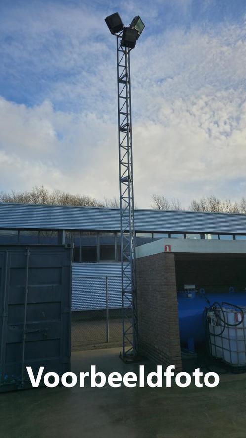 Verzinkte Lichtmast | 7x 150cm + 2x 180cm, Doe-het-zelf en Verbouw, Bouwverlichting, Gebruikt, Armatuur, Minder dan 50 watt, Met statief