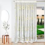 Vitrage kleur wit met goud 300cm breed, 200 cm of meer, Wit, Nieuw, Ophalen of Verzenden
