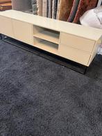 TV-meubel Mangohout Taupe – 180x50x42 cm, Info@savoireinteriors.com, Japandi, 150 tot 200 cm, Ophalen of Verzenden
