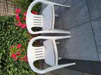 2 witte kuiptuinstoeltjes inclusief kussentje, Tuin en Terras, Tuinstoelen, Ophalen, Gebruikt, Kunststof