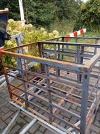 2x een metalen krat voor bv haardhout, Doe-het-zelf en Verbouw, Kratten en Dozen, Ophalen, 60 cm of meer, Krat, Minder dan 35 cm