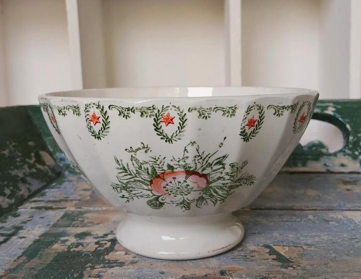 oude spoelkom bloem sterretjes, Antiek en Kunst, Antiek | Servies los, Ophalen of Verzenden