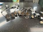 6x LED Inbouwspots Dimbaar Kantelbaar 40mm, Led-lamp, Minder dan 30 watt, Nieuw, Bipin of Steekvoet