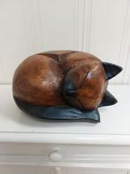 Houten kat, Antiek en Kunst, Kunst | Beelden en Houtsnijwerken, Ophalen of Verzenden