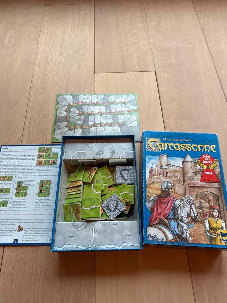 Carcassonne Bordspel, Hobby en Vrije tijd, Gezelschapsspellen | Bordspellen, Gebruikt, Een of twee spelers, Reisspel, Ophalen of Verzenden