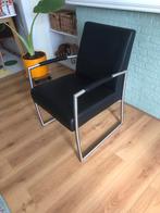 Zwarte fauteuil, Huis en Inrichting, Fauteuils, Ophalen, Kunststof, Gebruikt, Minder dan 75 cm