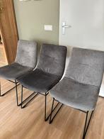 Dyyk Eetkamerstoelen - 3 stuks (lichtgrijs & antraciet), Ophalen, Drie, Zo goed als nieuw, Metaal