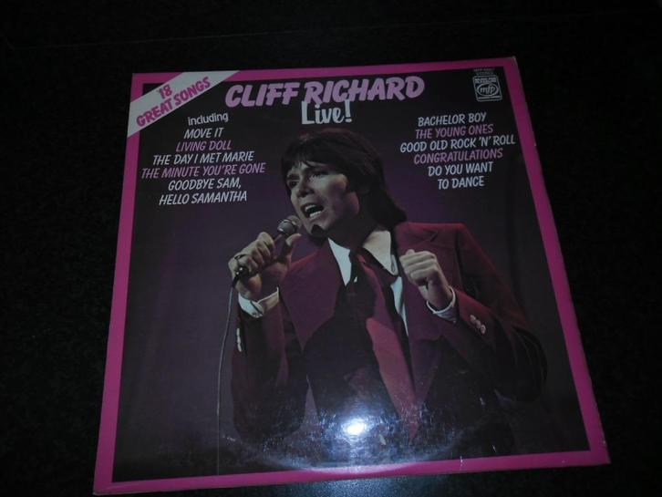 CLIFF RICHARD - live, Cd's en Dvd's, Vinyl | Pop, Zo goed als nieuw, 1980 tot 2000, 12 inch, Ophalen of Verzenden