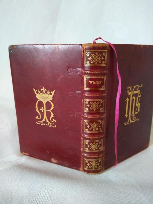 gebeden BOEKJE 12x 8,4 cm leer gebonden en goud-op-snee 1887, Antiek en Kunst, Antiek | Boeken en Bijbels, Ophalen of Verzenden