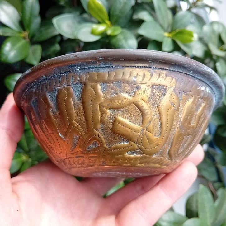 antiek koperen kom, midden oosten, perzisch, Antiek en Kunst, Antiek | Koper en Brons, Verzenden