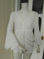 Didi witte blouse tuniek met lovertjes maat 3, Maat 38/40 (M), Wit, Didi, Ophalen of Verzenden