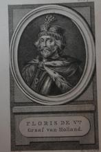 MUIDEN GRAAF FLORIS V Mooie kopergravure Ca.1790 GM3, Antiek en Kunst, Verzenden