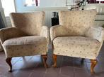 Vintage Fauteuils - Set van 2, Ophalen, Gebruikt, Hout, 75 tot 100 cm