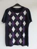 De Bijenkorf trui met korte mouwen argyle ruit maat L mt wol, Maat 42/44 (L), Ophalen of Verzenden, Zo goed als nieuw, De Bijenkorf