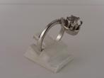 Zilveren damesring met zirkonia                          Z18, Gebruikt, ., Ophalen of Verzenden, Kleiner dan 17