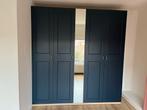 Grote PAX IKEA kast met blauwe Grimo deuren, Ophalen, Kunststof, Gebruikt, 200 cm of meer