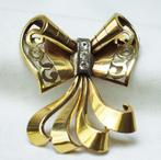 STRIK broche goud vintage., Sieraden, Tassen en Uiterlijk, Antieke sieraden, Ophalen of Verzenden, Goud, Broche