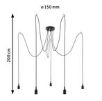 Paulmann Ketil 5 Hanglamp – Zwart – NIEUW, Nieuw, Ophalen of Verzenden, Industrieel, Metaal