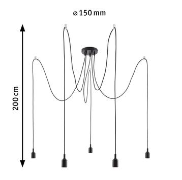 Paulmann Ketil 5 Hanglamp – Zwart – NIEUW beschikbaar voor biedingen