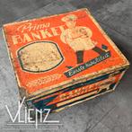 Vintage, brocante vierkant blik van Prima Banket, Ophalen of Verzenden, Gebruikt, Koek(jes)