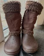 Donkerbruine gevoerde boots van Crocs maat W8 (38/39), Bruin, Snowboots, Ophalen of Verzenden, Crocs