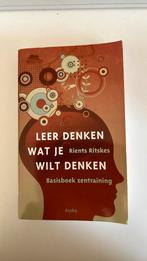 Rients Ritskes - Leer denken wat je wilt denken, Gelezen, Ophalen of Verzenden, Cultuurfilosofie, Rients Ritskes
