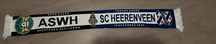 KNVB Beker Sjaal ASWH - Heerenveen 2024, Verzamelen, Sportartikelen en Voetbal, Nieuw, Verzenden