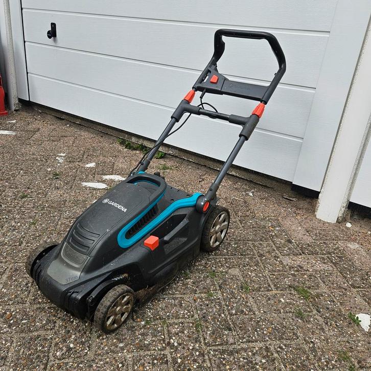 Gardena PowerMax 1600/37 Elektrische Grasmaaier, Tuin en Terras, Grasmaaiers, Gebruikt, Elektrische grasmaaier, 30 t/m 39 cm, Cirkelmaaier